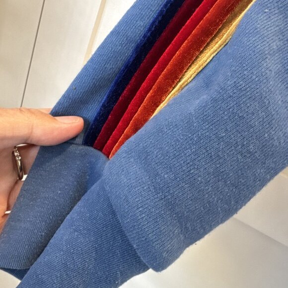 Aviator Nation Classic Pullover Hoodie Size M Vintage Caribbean Velvet Stripes - Picture 7 of 16